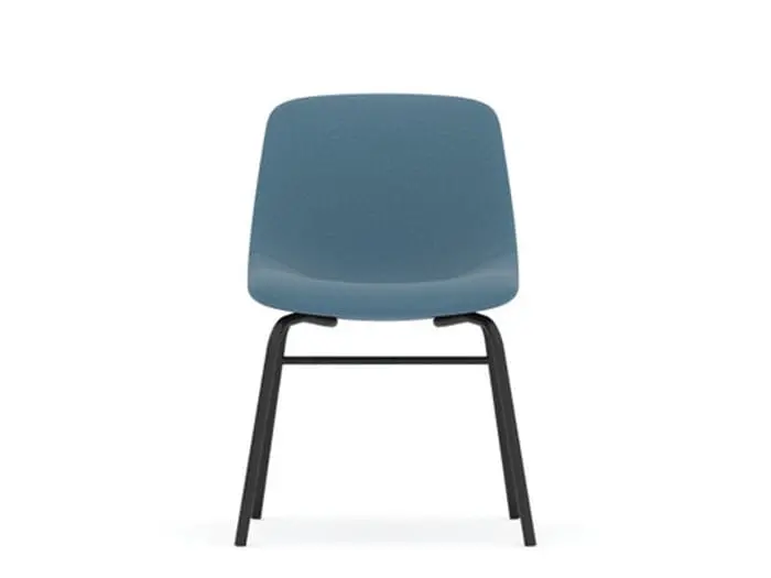 FABRIC MID BACK BUCKET SEAT WITH BLACK SLED BASE Image