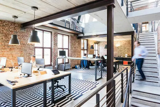 Office floor plan for team collaboration in new workspace