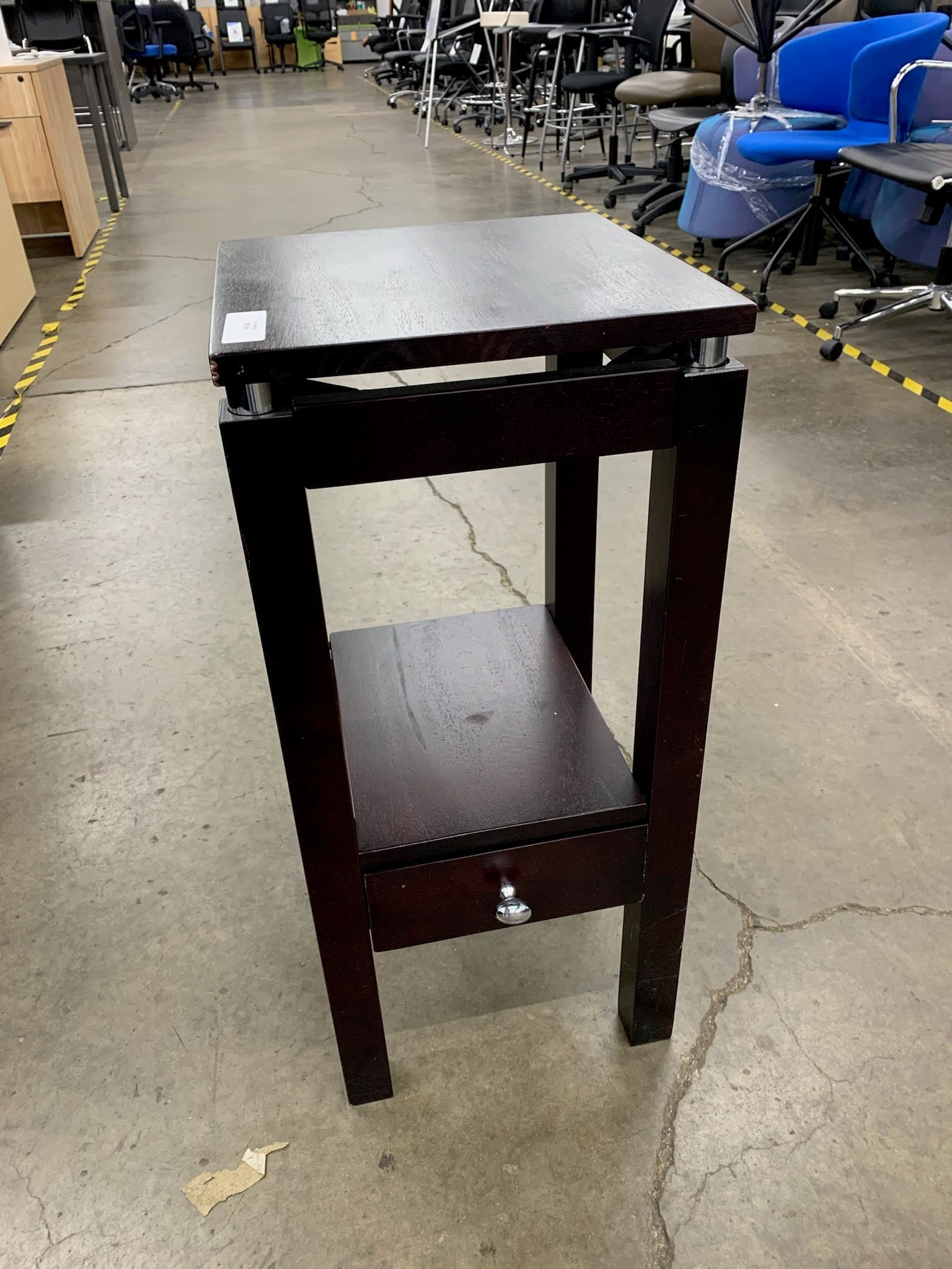 13.5″ W X 13.5″ D X 29.5″ H Small Espresso Sta Image