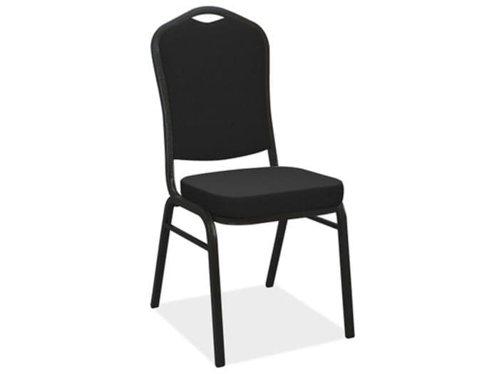 OfficeSource Banquet Collection High Back Stacking Banquet Chair With Black Metal Frame Image