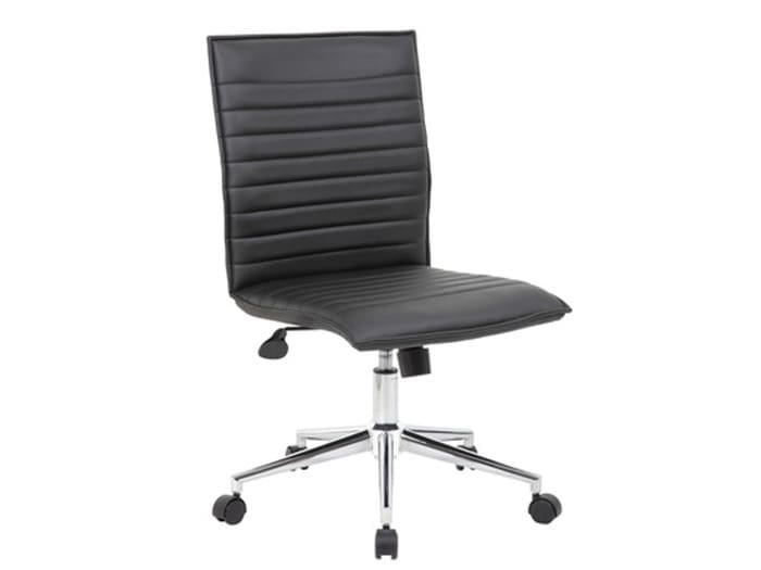 Armless Contemporary Ribbed Back Task Chair Image
