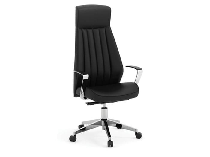 Black Exec Leather High Back Chair Image