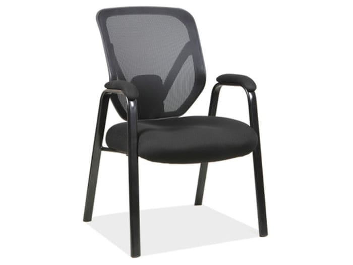 Black Mesh Back Guest Chair w/Arms Image