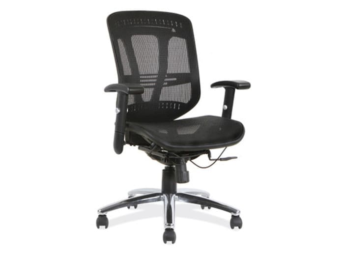 Black Mesh, Mid Back Task Chair w/Chrome Frame Image