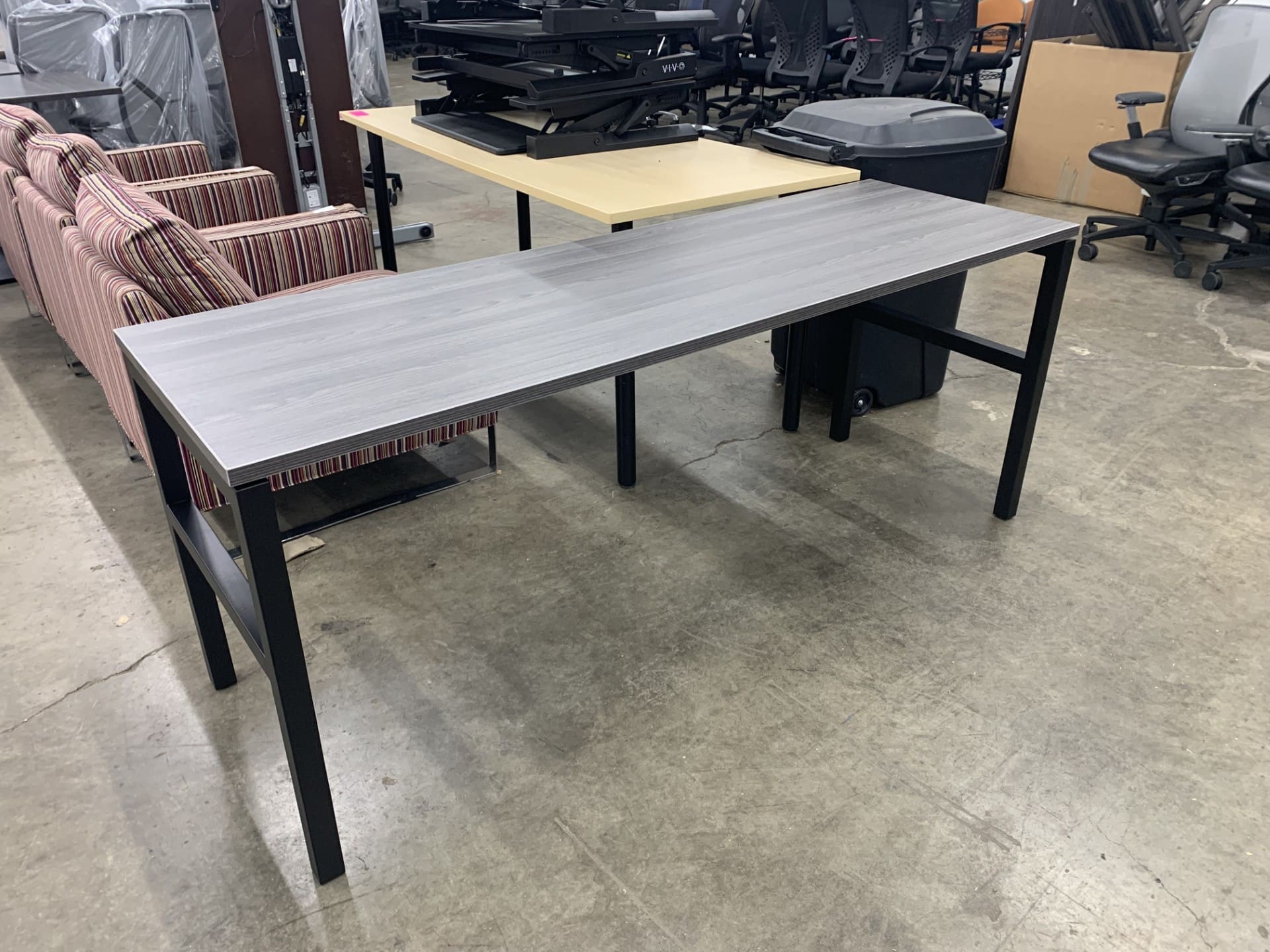 71″x23″ H Leg Table Gray Image