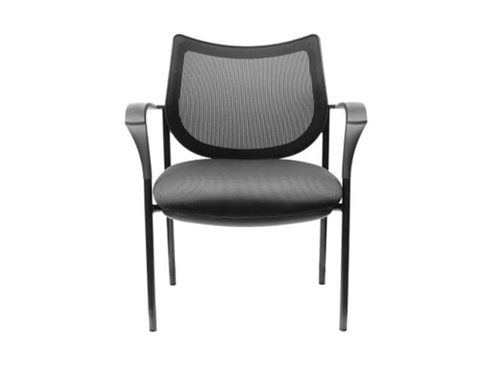 Black Mesh Back Guest Armchair Image