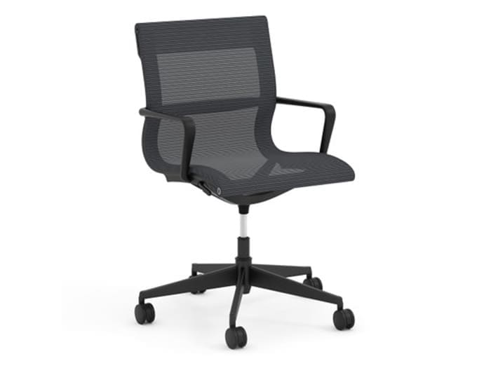 Black Mesh Swivel Chair Image